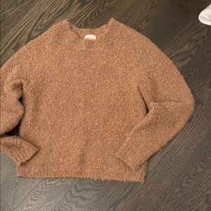 Wilfred Fuzzy Brown Crew Neck Sweater